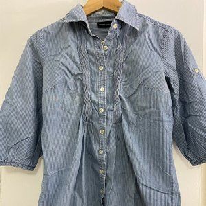 New York & Co. Blue Denim Long Sleeve Button Shirt - Size XS